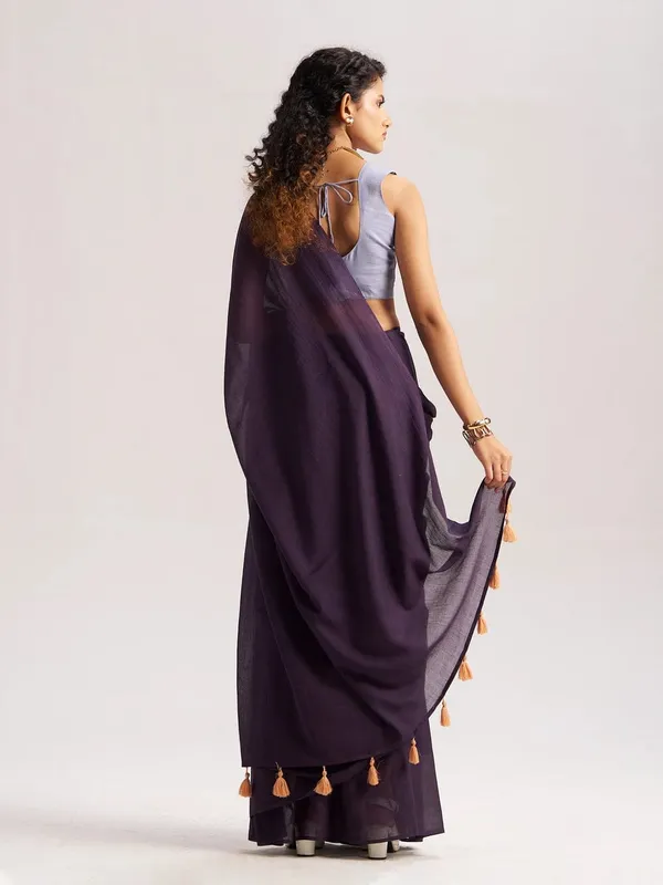 Royal_Plum_Mulmul_Cotton_Saree