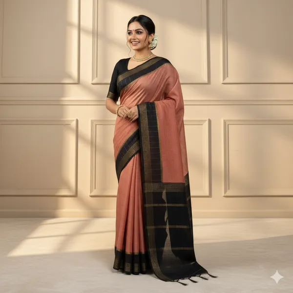 Peach_Katan_Silk_Premium_&_Elegant_Saree_For_Women_(With_Blouse_Piece)