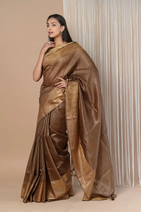 Brown_Tussar_Munga_Silk_Premium_&_Elegant_Saree_For_Women_(With_Blouse_Piece)