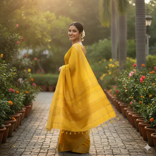 Yellow_Pure_Tussar_Silk_Premium_&_Elegant_Saree_For_Women_(With_Blouse_Piece)