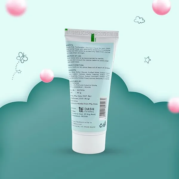 Docura_Kids_Toothpaste_for_2_years_and_above_-_Bubblegum_Flavuor_|_10%_Xylitol_for_Stronger_Teeth_&_Cavity_Protection_|_80gm