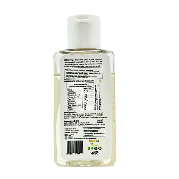 Docura_Extra_Virgin_Coconut_Oil_100%_Pure_Cold_Pressed_Baby_Massage,_Hair,_Skin_&_Cooking_No_Chemicals_Or_Preservatives_-_50Ml
