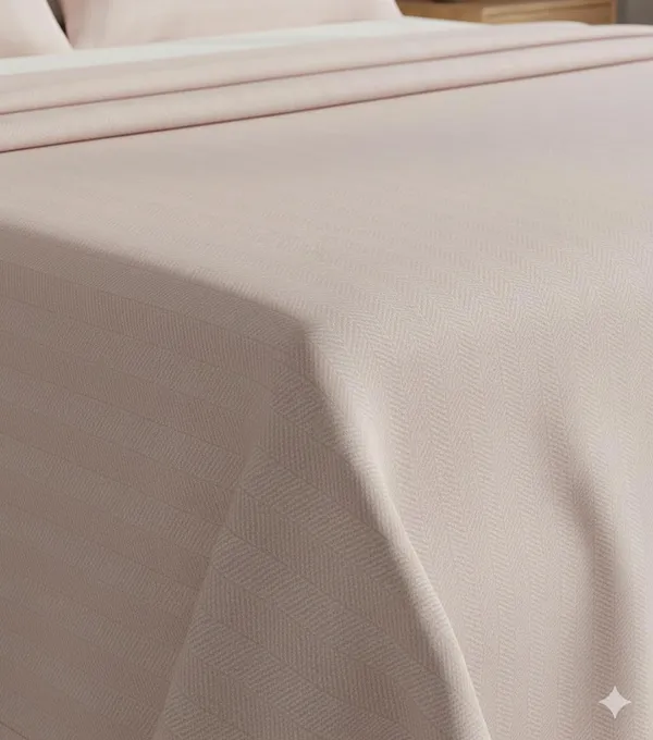 Light_Pink_Plain_Striped_Cotton_Double_Bedsheet_With_Pillow_Cover