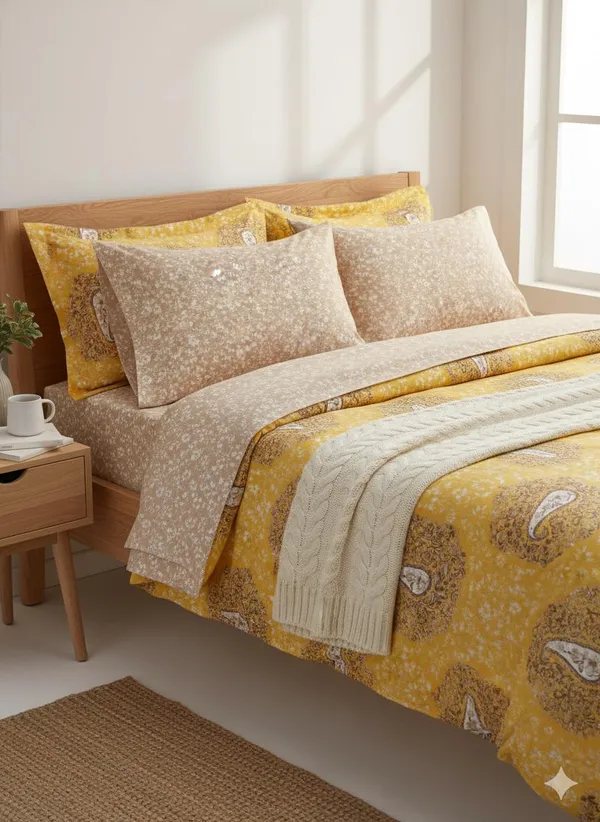 Yellow_Heer_Cotton_Double_Bedsheet_With_Pillow_Cover