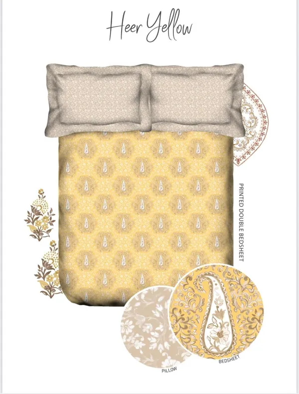 Yellow_Heer_Cotton_Double_Bedsheet_With_Pillow_Cover