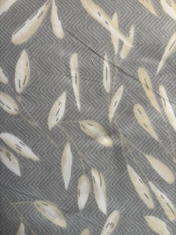 Grey_Leaves_Pattern_Cotton_Double_Bedsheet_With_Pillow_Cover