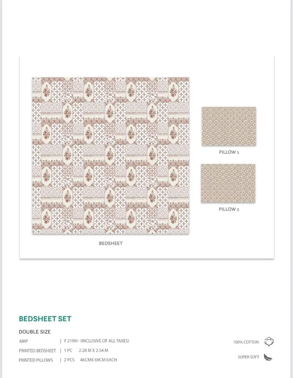 Meera_Brown_Cotton_Double_Bedsheet_With_Pillow_Cover