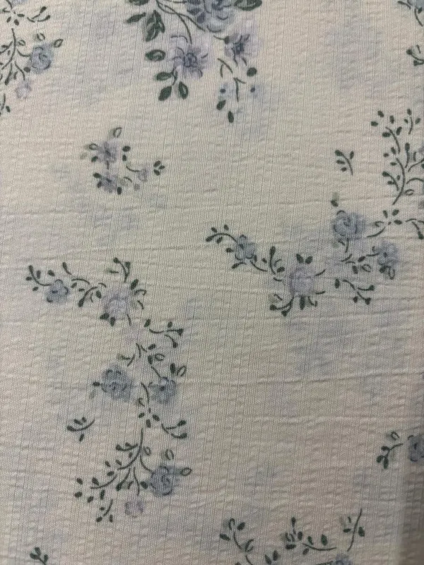 Light_Blue_Tiny_Floral_Cotton_Double_Bedsheet_With_Pillow_Cover
