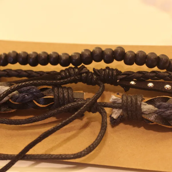 Multi-Layer_Leather_Wooden_Bead__Hand-Woven_Four-Piece_Men's_Bracelet