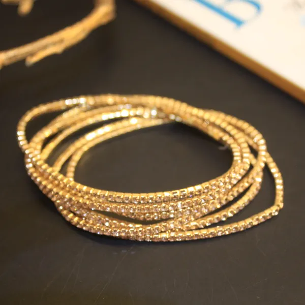 Glimsy_Sparkling_Tennis_Stretch_Brown_Bracelet_Set_(Pack_of_6)