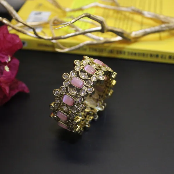 Pink_&_Golden_Premium_Brass_Adjustable_Bracelets_For_Women