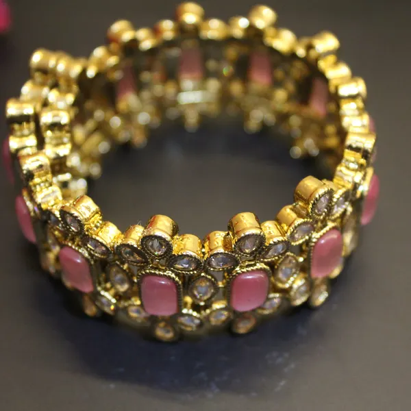 Pink_&_Golden_Premium_Brass_Adjustable_Bracelets_For_Women