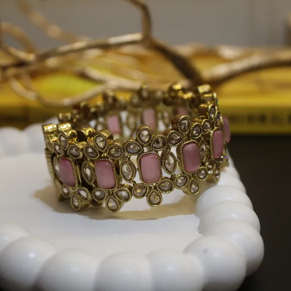 Pink_&_Golden_Premium_Brass_Adjustable_Bracelets_For_Women