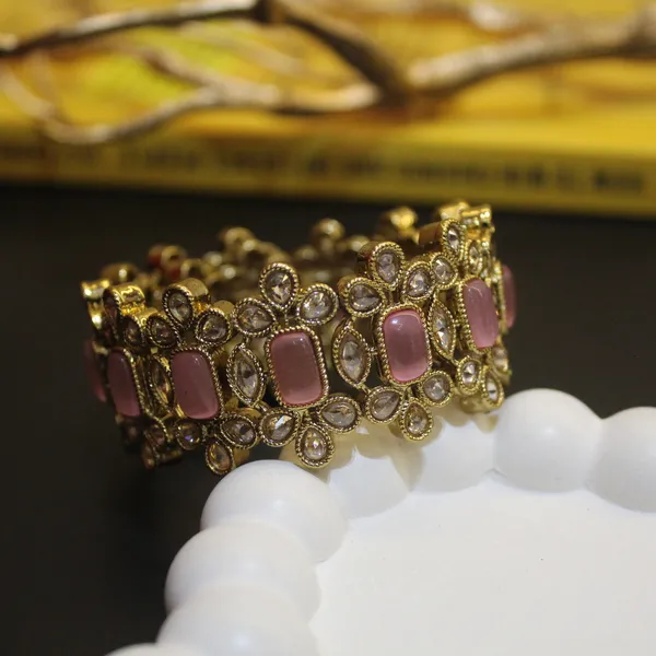 Pink_&_Golden_Premium_Brass_Adjustable_Bracelets_For_Women