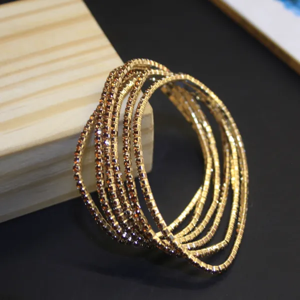 Glimsy_Sparkling_Tennis_Stretch_Maroon_Bracelet_Set_(Pack_of_6)