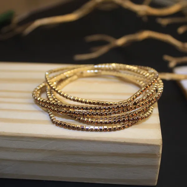 Glimsy_Sparkling_Tennis_Stretch_Maroon_Bracelet_Set_(Pack_of_6)