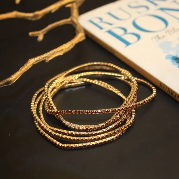 Glimsy_Sparkling_Tennis_Stretch_Maroon_Bracelet_Set_(Pack_of_6)