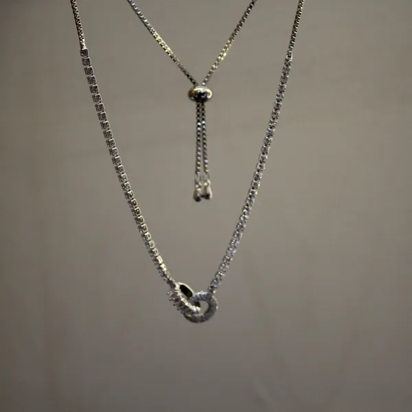 White_&_Silver_Premium_Brass_And_American_Diamond_Neck_Pendant_For_Women