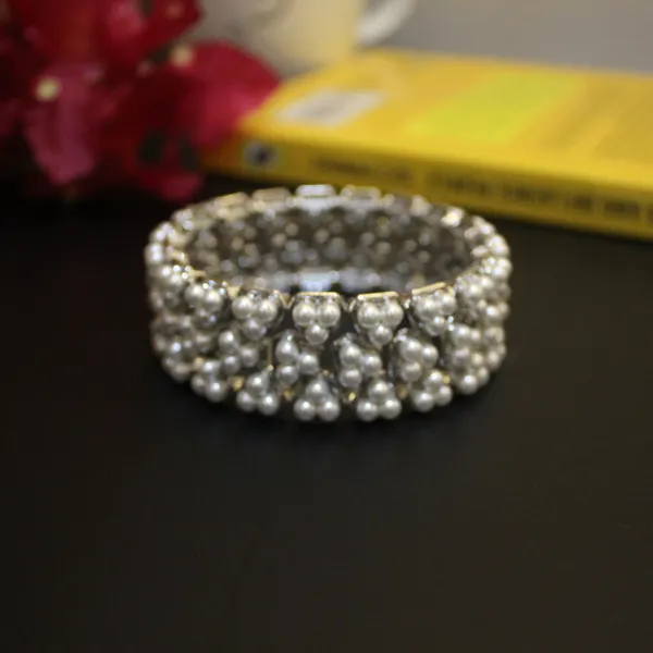 White_&_Silver_Premium_Brass_Bracelets_For_Women