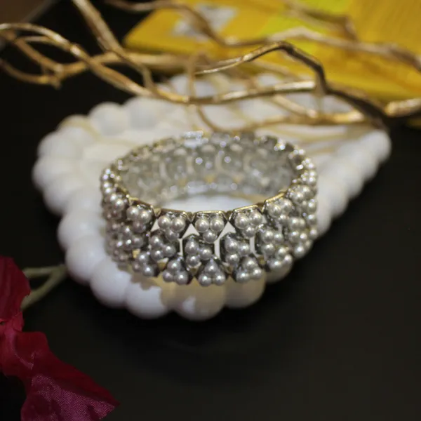 White_&_Silver_Premium_Brass_Bracelets_For_Women