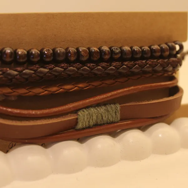 Multi-Layer_Leather_Wooden_Bead__Hand-Woven_Four-Piece_Men's_Bracelet