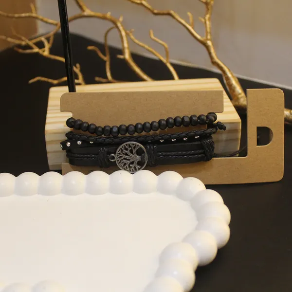 Multi-Layer_Leather_Wooden_Bead__Hand-Woven_Four-Piece_Men's_Bracelet
