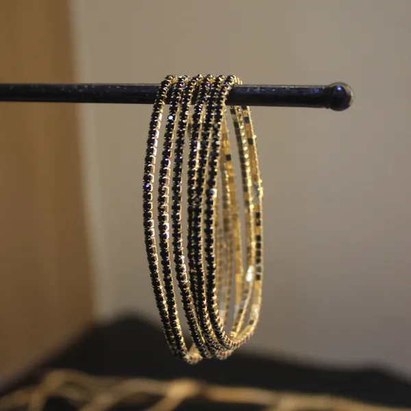 Glimsy_Sparkling_Tennis_Stretch_Black_Bracelet_Set_(Pack_of_6)