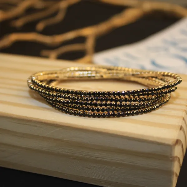 Glimsy_Sparkling_Tennis_Stretch_Black_Bracelet_Set_(Pack_of_6)