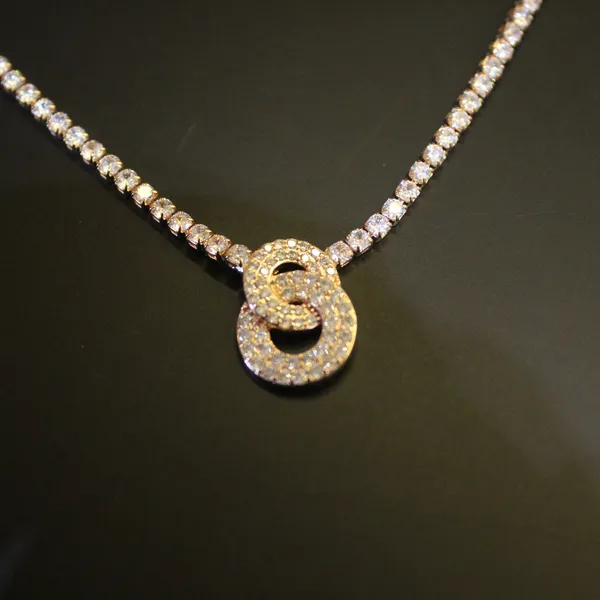 White_&_Golden_Premium_Brass_And_American_Diamond_Neck_Pendant_For_Women