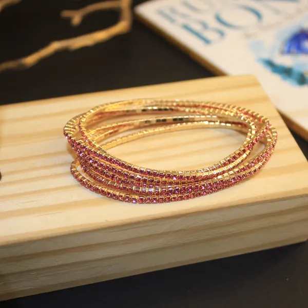Glimsy_Sparkling_Tennis_Stretch_Pink_Bracelet_Set_(Pack_of_6)