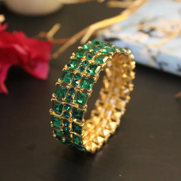 Green_Premium_Crystal_Stretch_Bracelets_For_Women