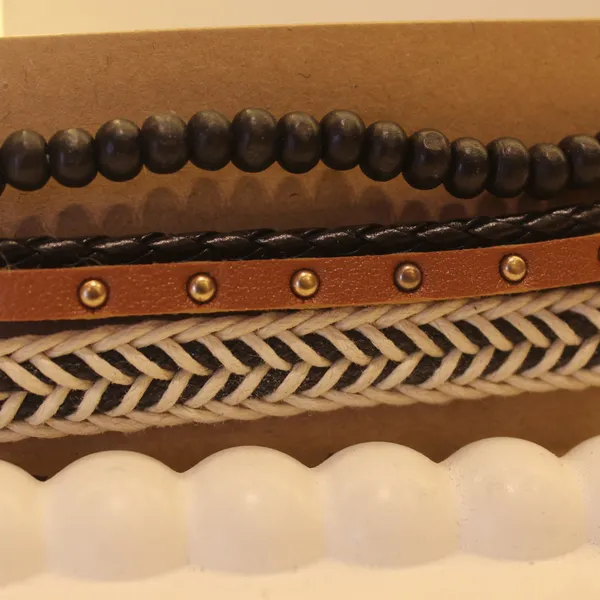Multi-Layer_Leather_Wooden_Bead__Hand-Woven_Four-Piece_Men's_Bracelet