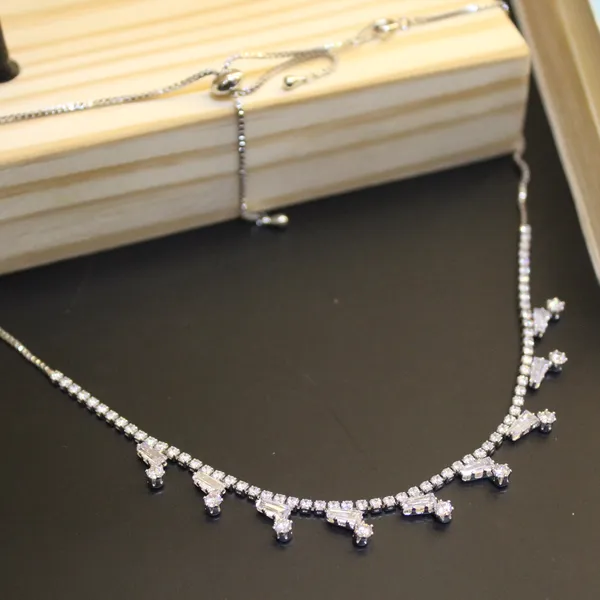 White_&_Silver_Premium_Brass_And_American_Diamond_Neck_Pendant_For_Women