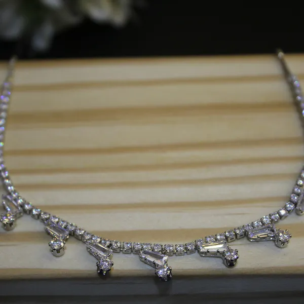 White_&_Silver_Premium_Brass_And_American_Diamond_Neck_Pendant_For_Women