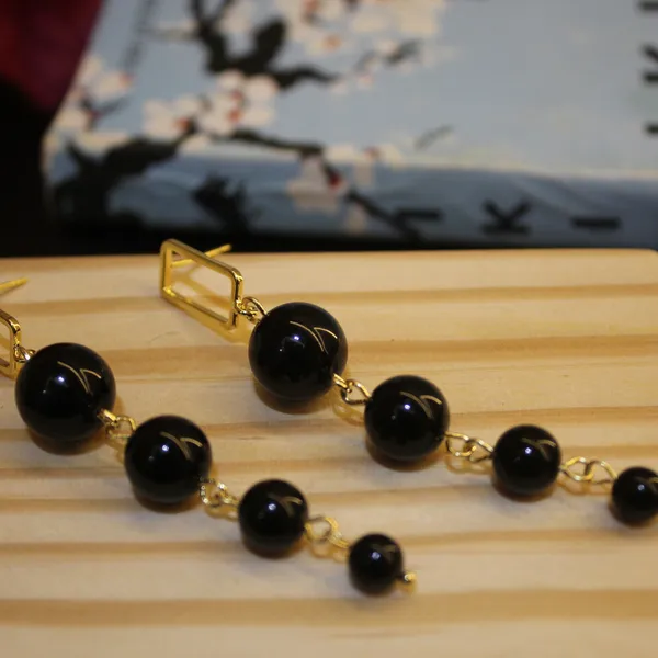 Black_&_Golden_Premium_Stainless_Steel_Korean_Earring_For_Women