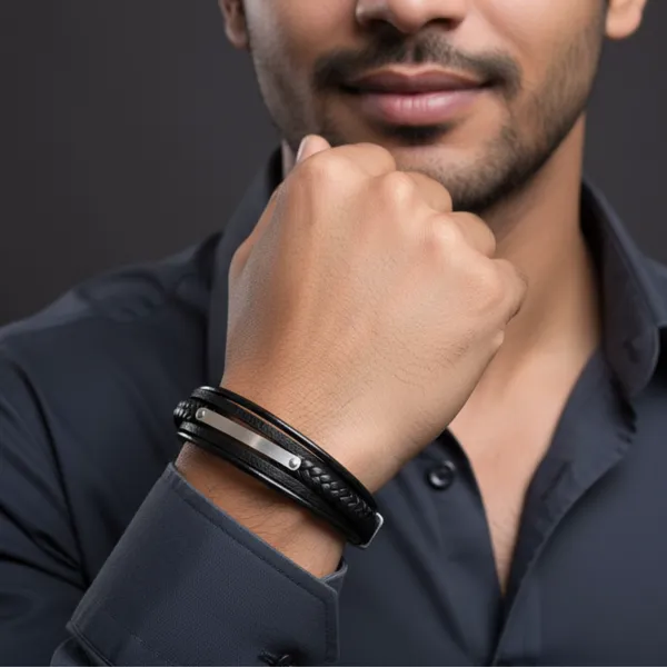 Black_Premium_Leather_Bracelet_For_Men