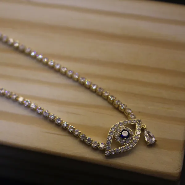 White_&_Golden_Premium_Brass_And_American_Diamond_Neck_Pendant_For_Women