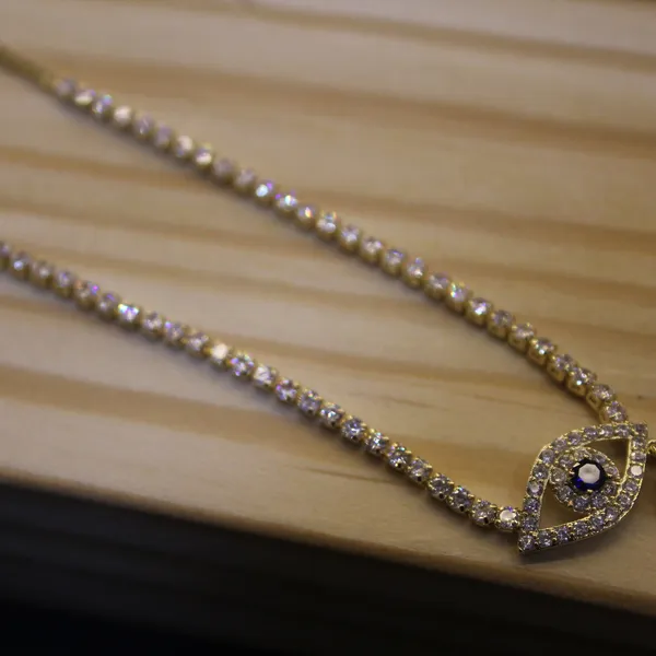 White_&_Golden_Premium_Brass_And_American_Diamond_Neck_Pendant_For_Women