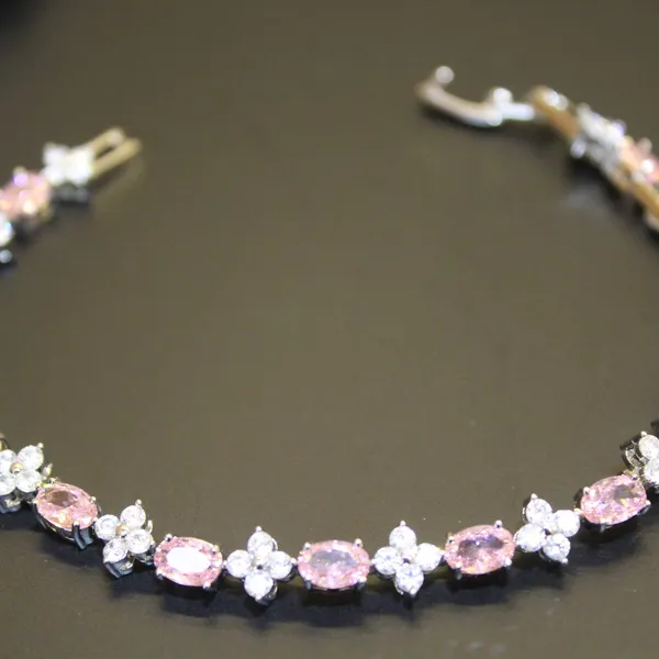Pink_&_Silver_Premium_Tennis_Bracelets_For_Women