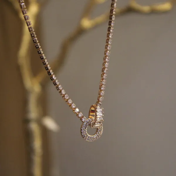 White_&_Golden_Premium_Brass_And_American_Diamond_Neck_Pendant_For_Women