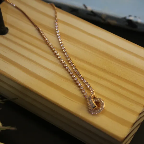 White_&_Golden_Premium_Brass_And_American_Diamond_Neck_Pendant_For_Women