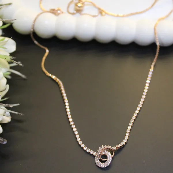 White_&_Golden_Premium_Brass_And_American_Diamond_Neck_Pendant_For_Women