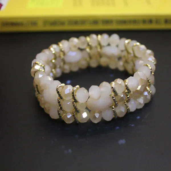 Cream_&_Golden_Premium_Crystal_Stretch_Bracelets_For_Women