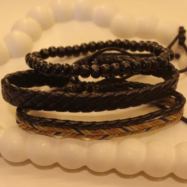 Multi-Layer_Leather_Wooden_Bead__Hand-Woven_Four-Piece_Men's_Bracelet