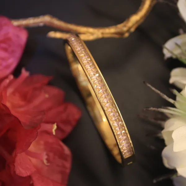 Gold_Plated_Anti_tarnish_Radiance_Row_Pink_Bangle_Styled_Bracelet