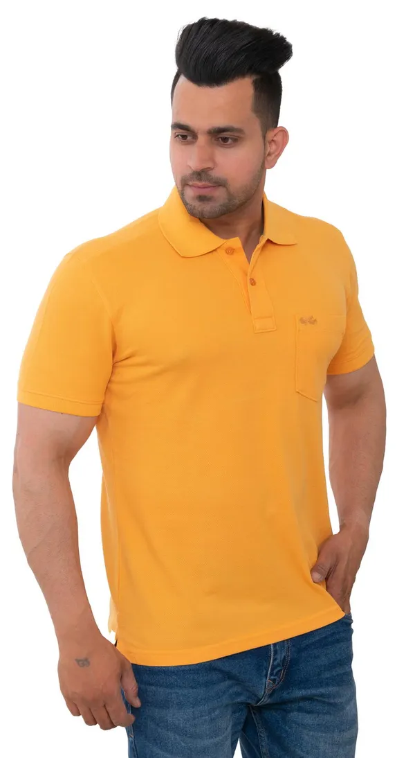 Sunshine_Yellow_Aura_Pure_Cotton_Blend_T-Shirt_For_Men