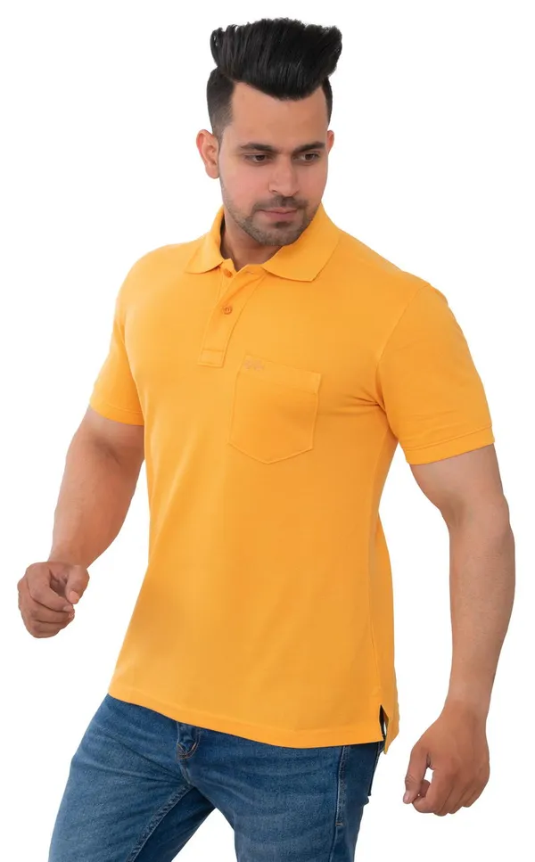 Sunshine_Yellow_Aura_Pure_Cotton_Blend_T-Shirt_For_Men