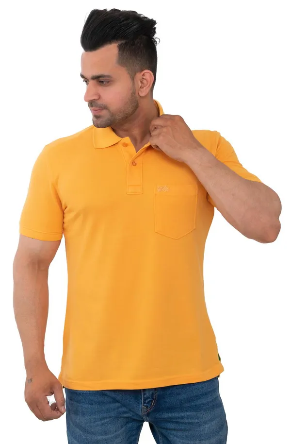 Sunshine_Yellow_Aura_Pure_Cotton_Blend_T-Shirt_For_Men