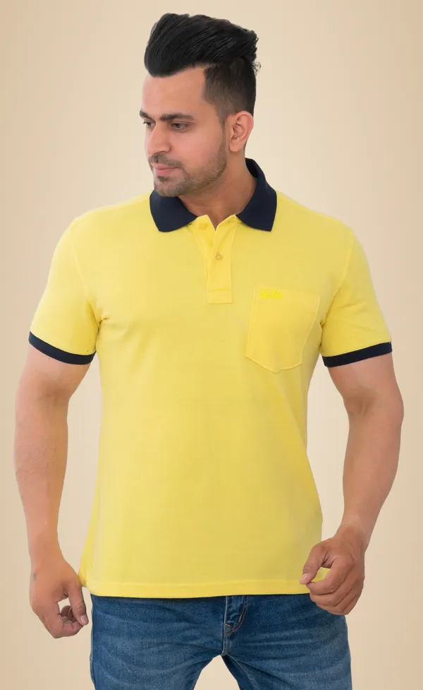 Soft_Light_Yellow_Pure_Cotton_Blend_T-Shirt_For_Men