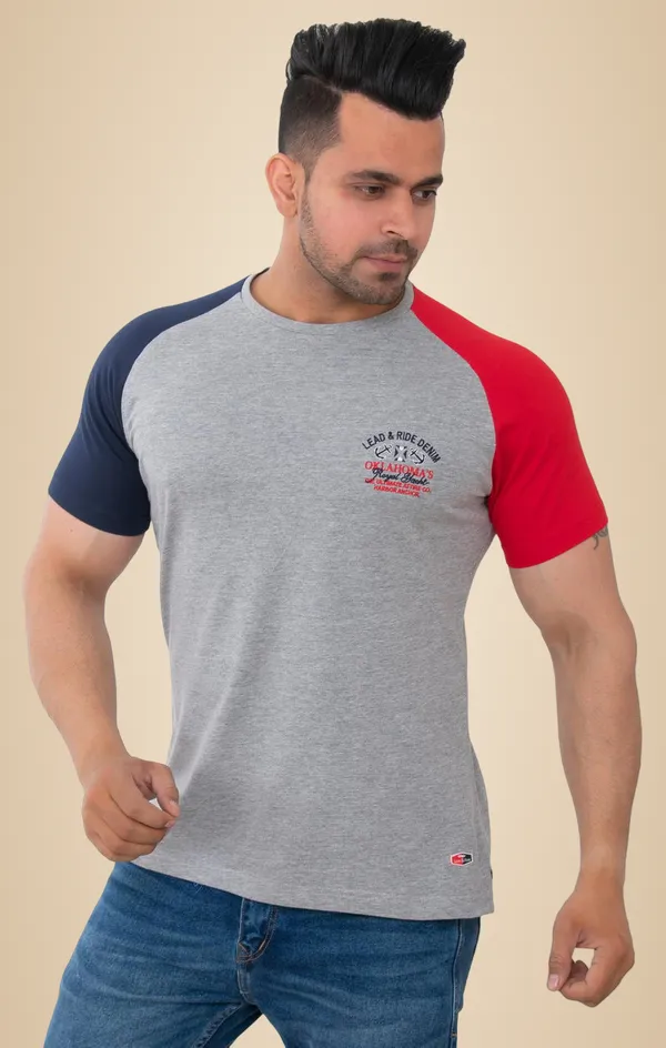 Slate_Grey_Edge_Pure_Cotton_Blend_T-Shirt_For_Men